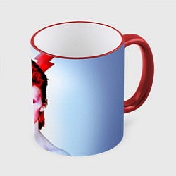 Кружка 3D Aladdin sane, цвет: 3D-красный кант