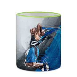 Кружка 3D Баскетбол бросок, цвет: 3D-светло-зеленый кант — фото 2