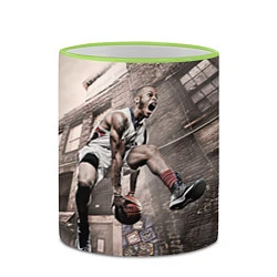 Кружка 3D Баскетбол город, цвет: 3D-светло-зеленый кант — фото 2