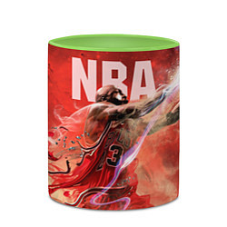 Кружка 3D Спорт NBA, цвет: 3D-белый + светло-зеленый — фото 2