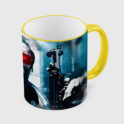 Кружка 3D T-800, цвет: 3D-желтый кант