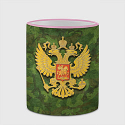 Кружка 3D Герб на камуфляже, цвет: 3D-розовый кант — фото 2