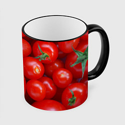 Кружка 3D Томатная, цвет: 3D-черный кант