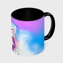 Кружка 3D No Game No Life, цвет: 3D-белый + черный