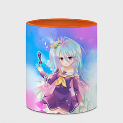 Кружка 3D No Game No Life, цвет: 3D-белый + оранжевый — фото 2