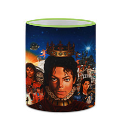 Кружка 3D Michael Jackson: Pop King, цвет: 3D-светло-зеленый кант — фото 2