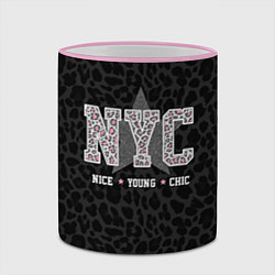 Кружка 3D NYC, цвет: 3D-розовый кант — фото 2