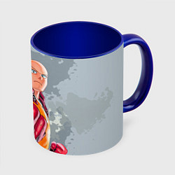 Кружка 3D One Punch Man Fist, цвет: 3D-белый + синий