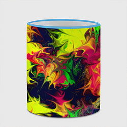 Кружка 3D Кислотный взрыв, цвет: 3D-небесно-голубой кант — фото 2