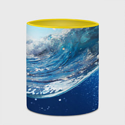 Кружка 3D Стихия воды, цвет: 3D-белый + желтый — фото 2