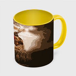 Кружка 3D Русь священная, цвет: 3D-белый + желтый