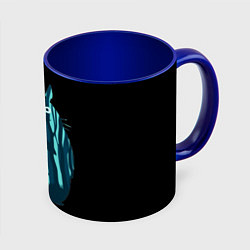 Кружка 3D Тоторо в лесу, цвет: 3D-белый + синий