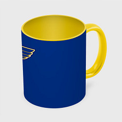 Кружка 3D St Louis Blues: Tarasenko 91, цвет: 3D-белый + желтый