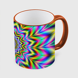 Кружка 3D Красочная иллюзия, цвет: 3D-оранжевый кант