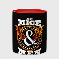 Кружка 3D Of Mice & Men, цвет: 3D-белый + красный — фото 2