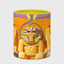 Кружка 3D Iron Maiden: Pharaon, цвет: 3D-белый + желтый — фото 2