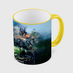 Кружка 3D За родину, цвет: 3D-желтый кант