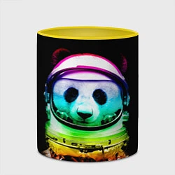 Кружка 3D Панда космонавт, цвет: 3D-белый + желтый — фото 2