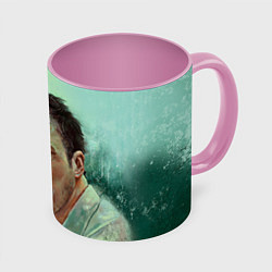 Кружка 3D Нортон с сигаретой, цвет: 3D-белый + розовый