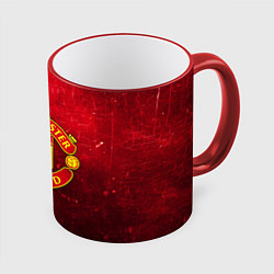 Кружка 3D Манчестер Юнайтед, цвет: 3D-красный кант