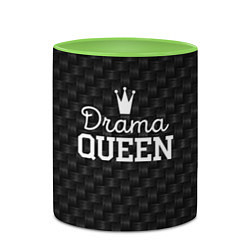 Кружка 3D Drama queen, цвет: 3D-белый + светло-зеленый — фото 2