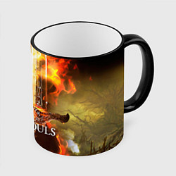 Кружка 3D Dark Souls War, цвет: 3D-черный кант