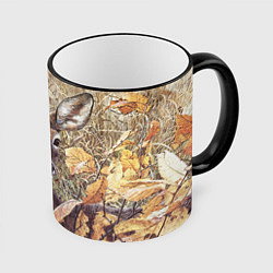 Кружка цветная Оленёнок в осеннем лесу