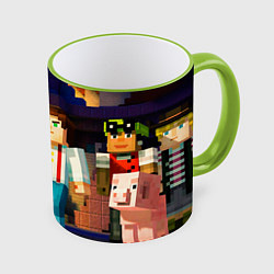 Кружка 3D Minecraft Men's, цвет: 3D-светло-зеленый кант