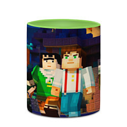 Кружка 3D Minecraft Men's, цвет: 3D-белый + светло-зеленый — фото 2