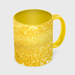 Кружка 3D Золото, цвет: 3D-белый + желтый