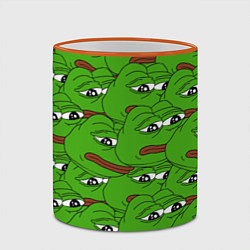 Кружка 3D Sad frogs, цвет: 3D-оранжевый кант — фото 2