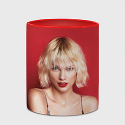 Кружка 3D Taylor Swift, цвет: 3D-белый + красный — фото 2