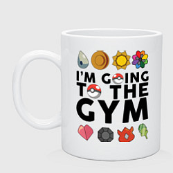 Кружка керамическая Pokemon Im going to the gym (black), цвет: белый