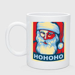 Кружка керамическая Santa HOHOHO, цвет: белый