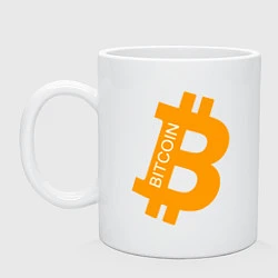 Кружка керамическая Bitcoin Boss, цвет: белый