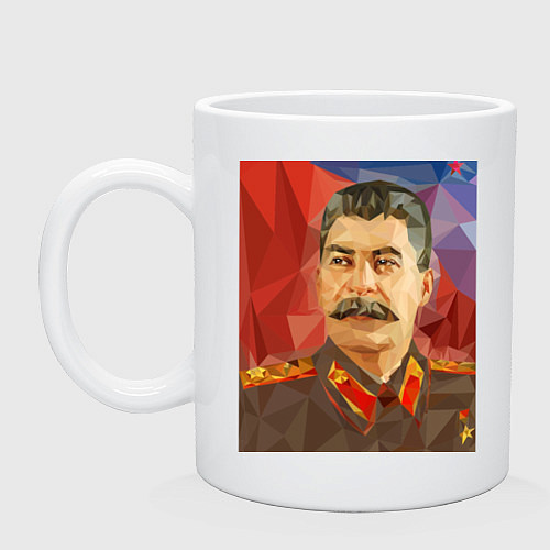 Кружка Сталин: полигоны / Белый – фото 1
