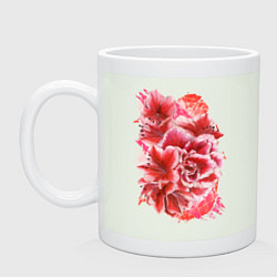 Кружка керамическая Цветущие азалии, цвет: фосфор