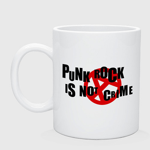 Кружка Punk Rock is not a crime / Белый – фото 1