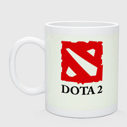 Кружка керамическая Dota 2: Logo, цвет: фосфор