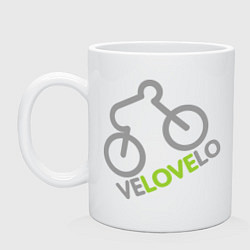 Кружка керамическая VELO, цвет: белый