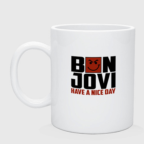 Кружка Bon Jovi: Nice day / Белый – фото 1