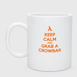 Кружка керамическая Keep Calm & Grab a Crowbar, цвет: белый