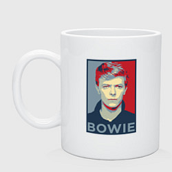 Кружка керамическая Bowie Poster, цвет: белый