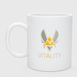 Кружка керамическая VITALITY Team: Esports, цвет: белый