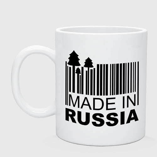 Кружка Made in Russia штрихкод / Белый – фото 1