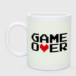 Кружка керамическая Game over 8 bit, цвет: фосфор