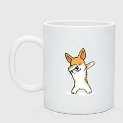 Кружка керамическая Даб собака, цвет: белый