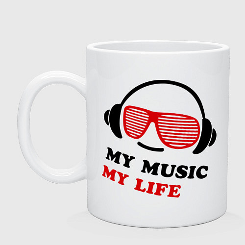 Кружка My music my life / Белый – фото 1