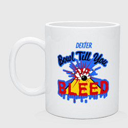 Кружка керамическая Bowl till you bleed, цвет: белый