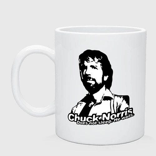 Кружка Chuck Norris: He Waits / Белый – фото 1